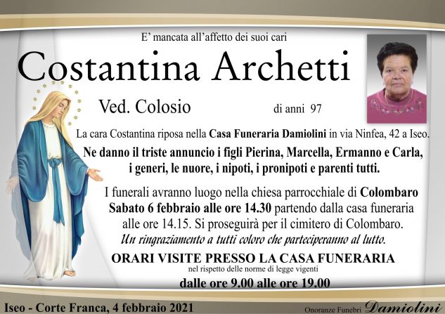 Sig.ra Costantina Archetti