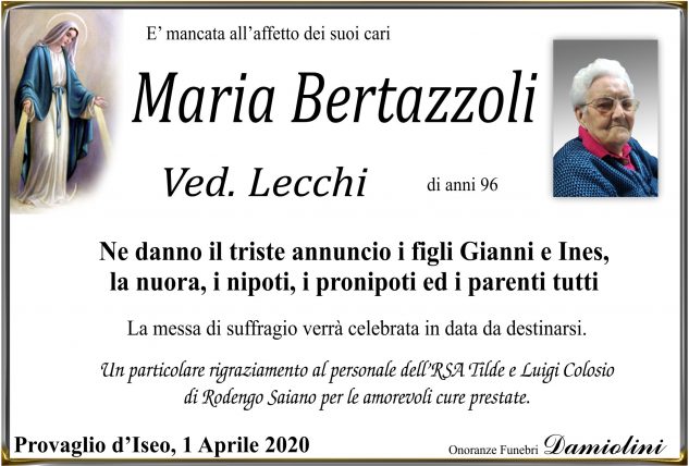 Sig.ra Maria Bertazzoli