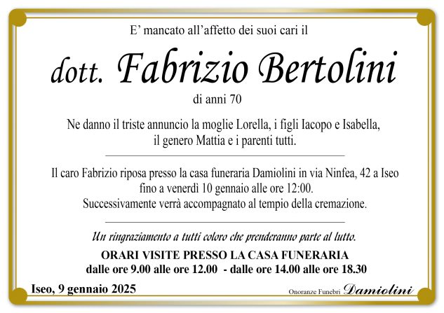 Dott. Fabrizio Bertolini