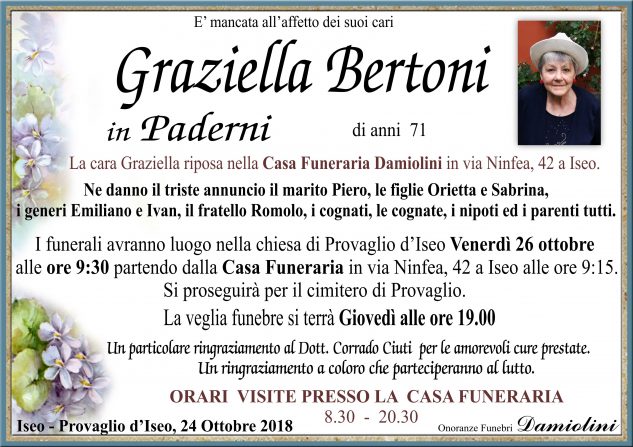 Sig.ra Graziella Bertoni