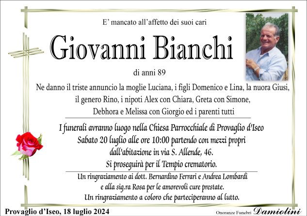 Sig. Giovanni Bianchi