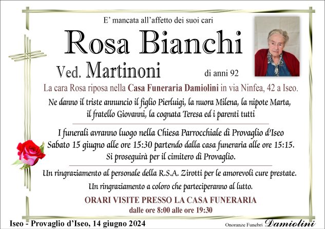 Sig.ra Rosa Bianchi