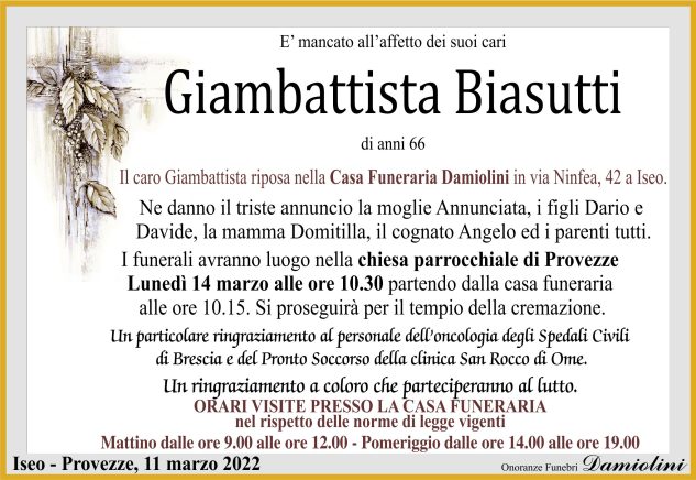 Sig. Giambattista Biasutti