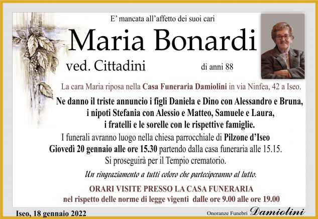 Sig.ra Maria Bonardi