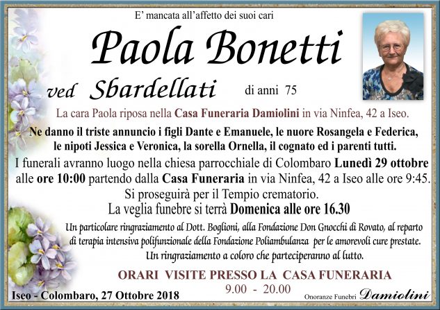 Sig.ra Paola Bonetti