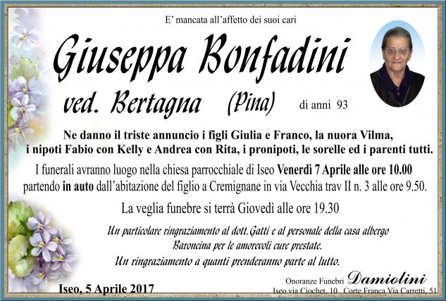 Sig.ra Giuseppa Bonfadini