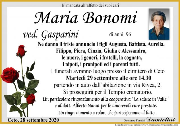 Sig.ra Maria Bonomi