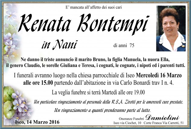 Sig.ra Renata Bontempi