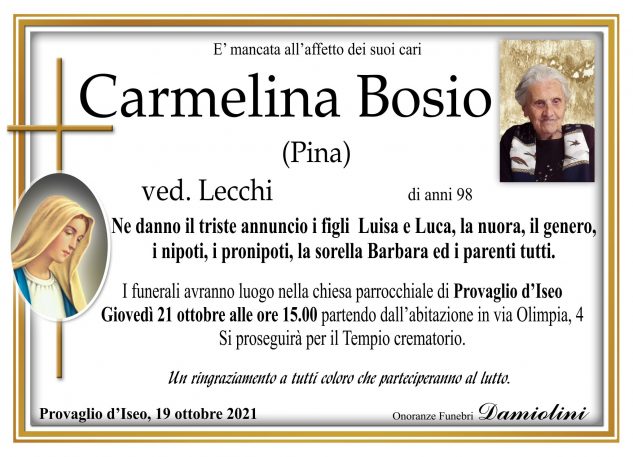 Sig.ra Carmelina Bosio