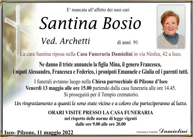 Sig.ra Santina Bosio