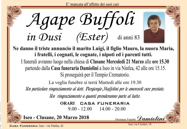 Sig.ra Agape Buffoli