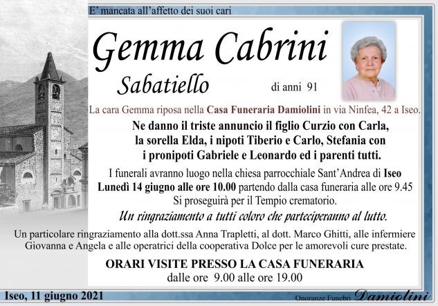 Sig.ra Gemma Cabrini