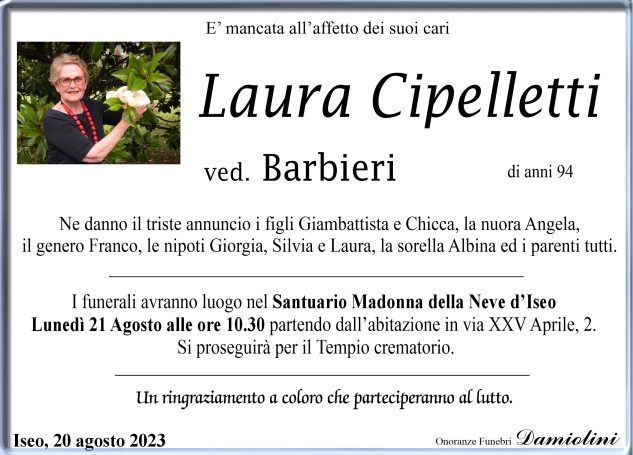 Sig.ra Laura Cipelletti