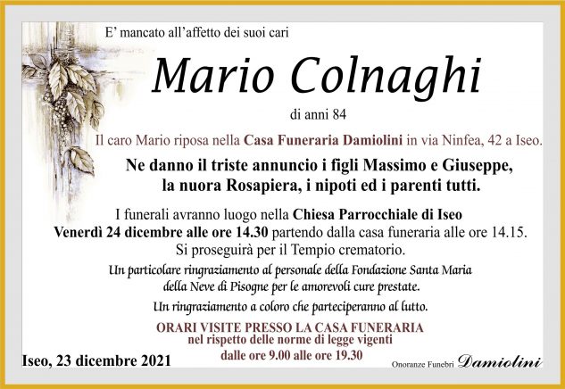 Sig. Mario Colnaghi