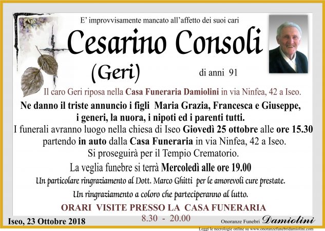 Sig.  Cesarino Consoli