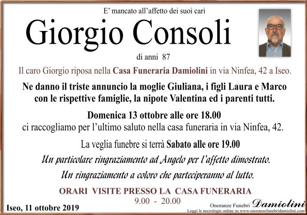 Sig. Giorgio Consoli