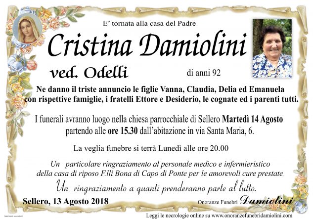 Sig.ra Cristina Damiolini