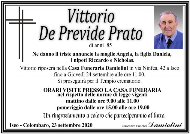 Sig. Vittorio De Previde Prato