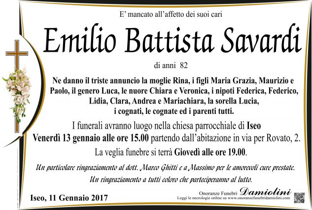 Sig. Emilio Battista Savardi