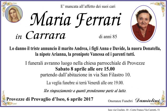 Sig.ra Maria Ferrari