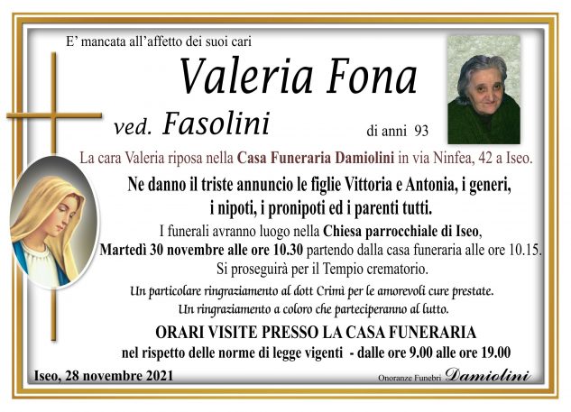 Sig.ra Valeria Fona