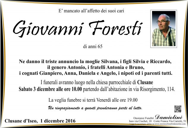 Sig. Giovanni Foresti