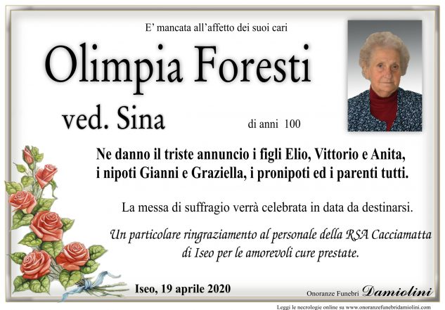 Sig.ra Olimpia Foresti