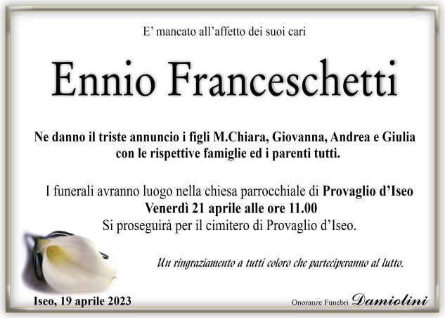 Sig. Ennio Franceschetti