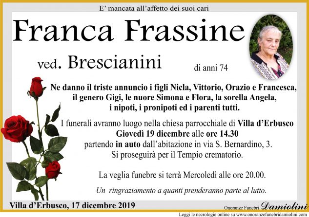 Sig.ra Franca Frassine