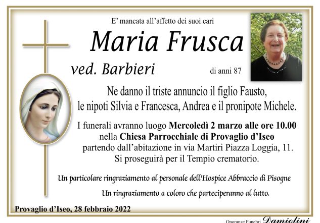 Sig.ra Maria Frusca