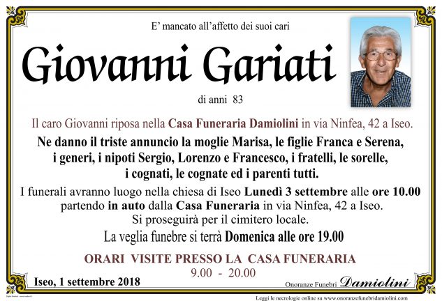 Sig. Giovanni Gariati