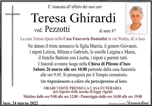 Sig.ra Teresa Ghirardi