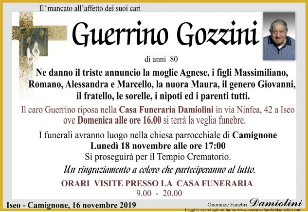 Sig. Guerrino Gozzini