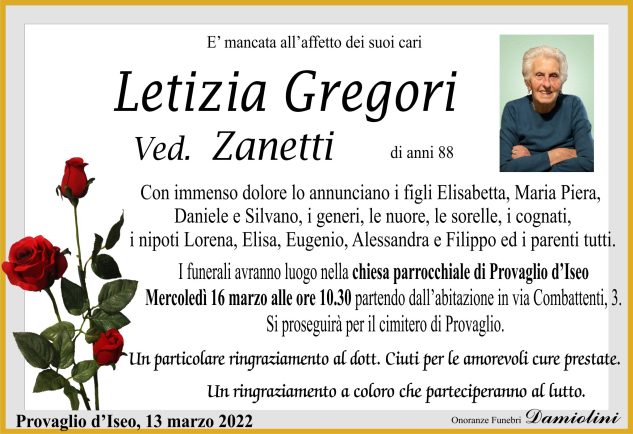 Sig.ra Letizia Gregori