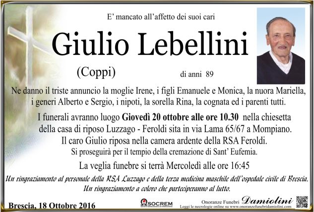 Sig. Giulio Lebellini