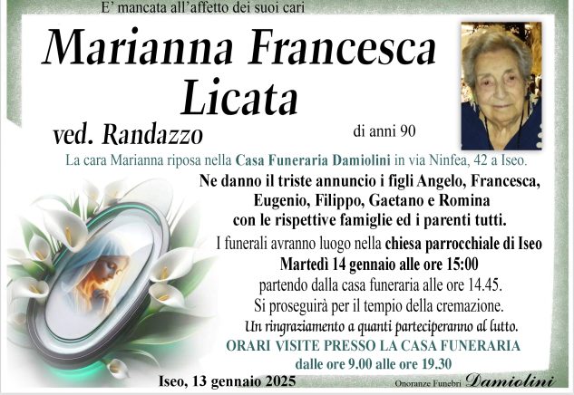 Sig.ra Francesca Marianna Licata