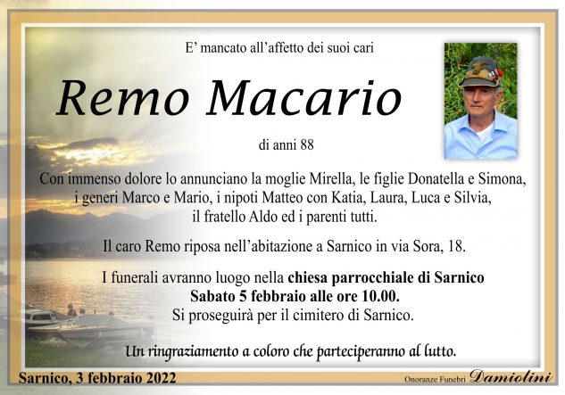 Sig. Remo Macario