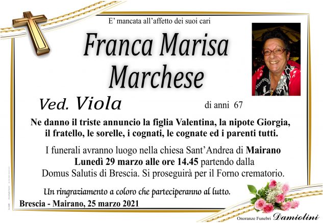 Sig.ra Franca Marisa Marchese