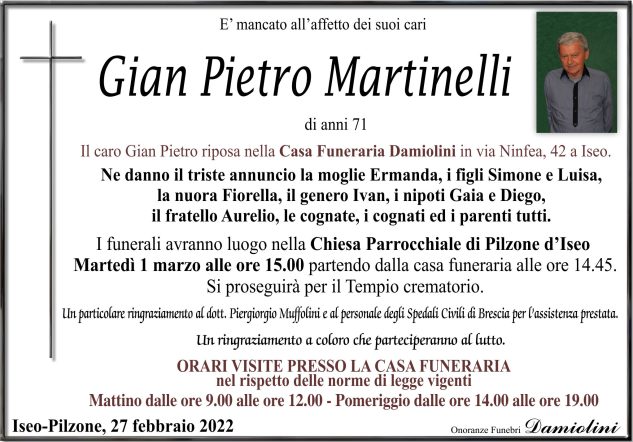 Sig. Gian Pietro Martinelli