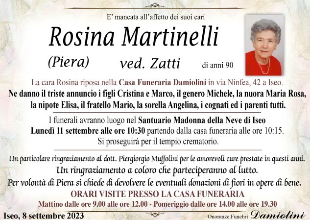 Sig.ra Rosina Martinelli