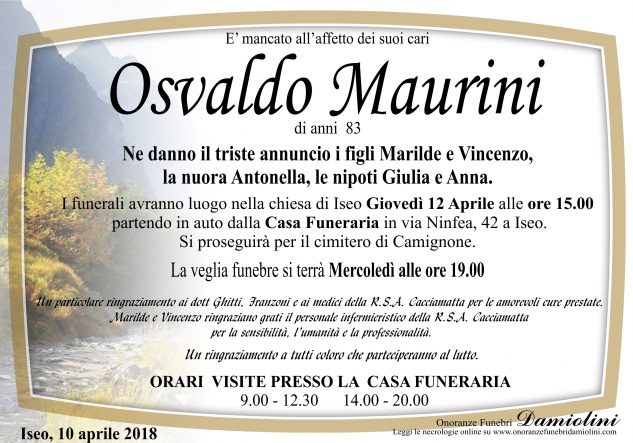 Sig. Osvaldo Maurini