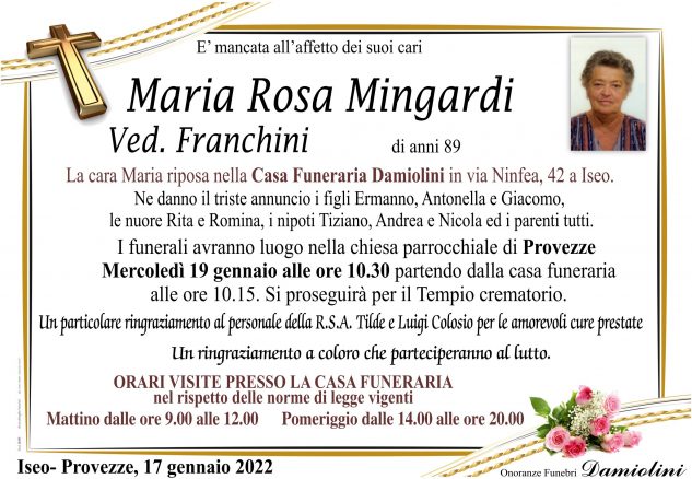 Sig.ra Maria Rosa Mingardi