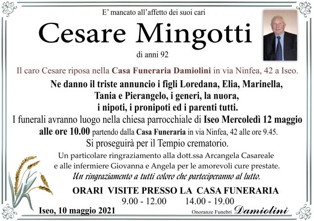 Sig. Cesare Mingotti