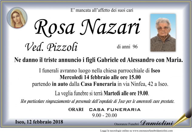 Sig.ra Maria Rosina Nazari