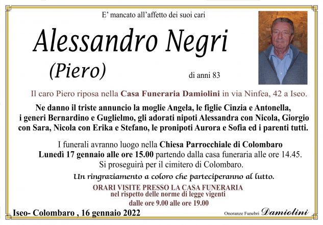 Sig. Alessandro Piero Negri