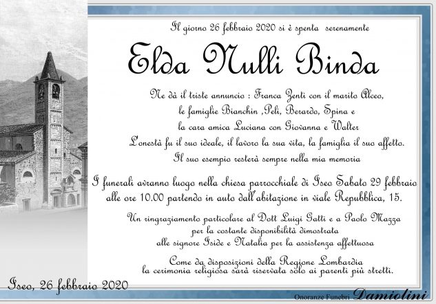 Sig.ra Elda Nulli Binda