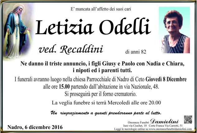 Sig.ra Letizia Caterina Odelli