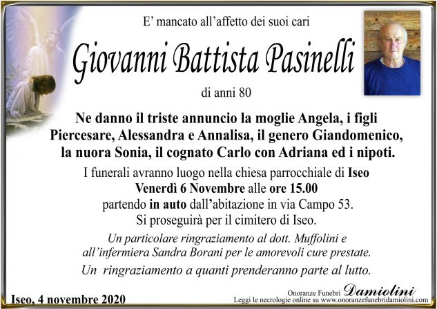 Sig. Giovanni Battista Pasinelli