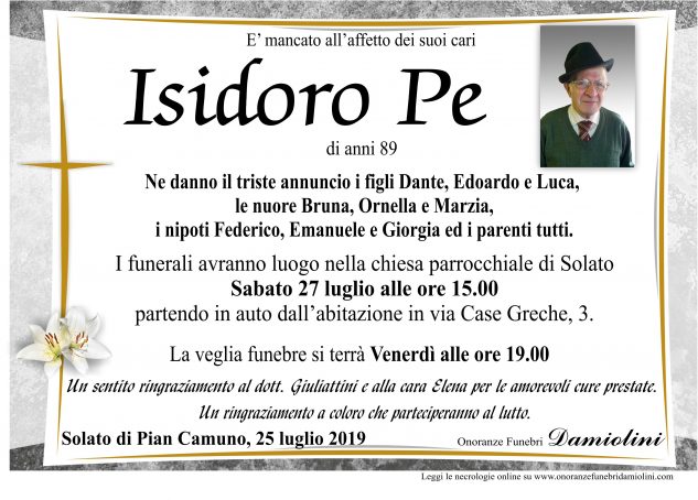 Sig. Isidoro Pe