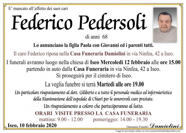 Sig. Federico Pedersoli